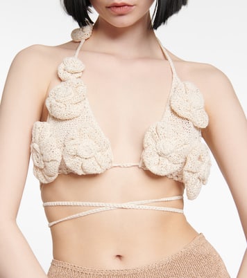 Floral crochet bra top | Magda Butrym