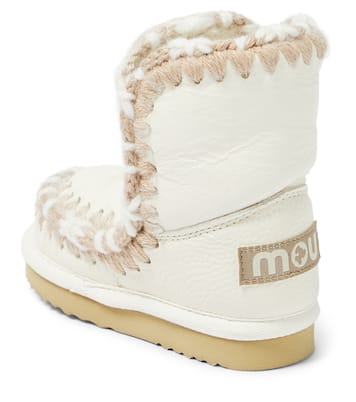 Stiefel aus Leder mit Shearling | Mou Kids