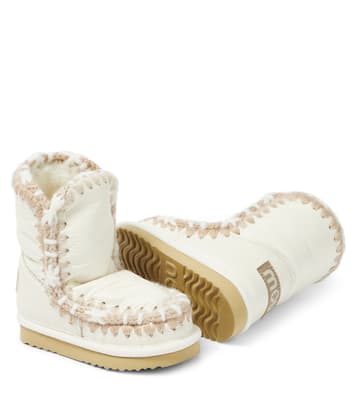 Stiefel aus Leder mit Shearling | Mou Kids