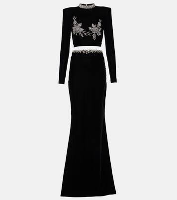 Verziertes Cropped-Top und Maxirock | Miss Sohee