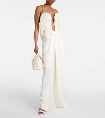 Loubigirl 85 silk crêpe satin sandals | Christian Louboutin