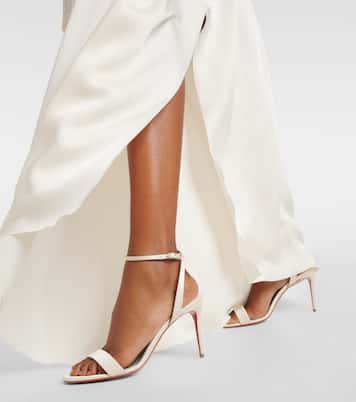 Loubigirl 85 silk crêpe satin sandals | Christian Louboutin
