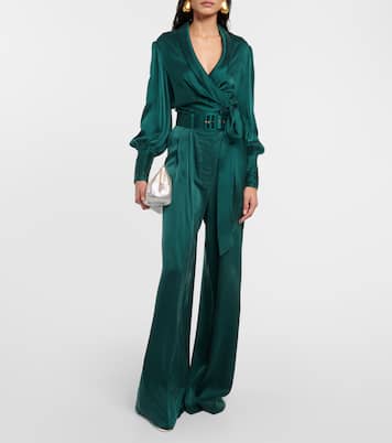 Weite Hose Tuck aus Seidensatin | Zimmermann