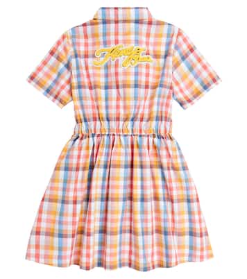 Campus checked cotton dress | Kenzo Kids