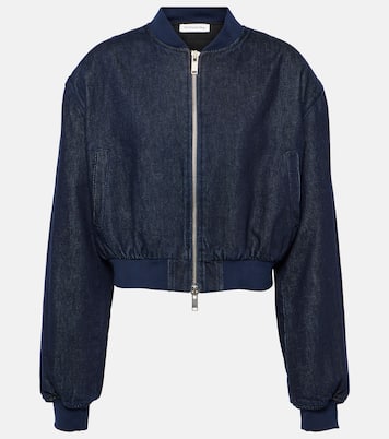 Veste bomber Micky raccourcie en jean | The Frankie Shop