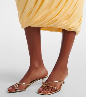 Etana 50 metallic leather mules | Jimmy Choo