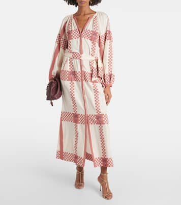 Vestido midi de algodón estampado | Johanna Ortiz