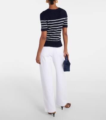 Pull Luphia rayé en soie et cachemire | Khaite