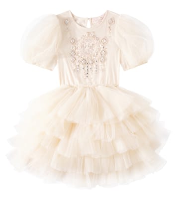 Trinket cotton jersey and tulle dress | Tutu Du Monde