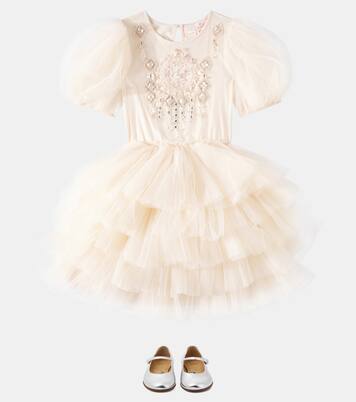 Trinket cotton jersey and tulle dress | Tutu Du Monde