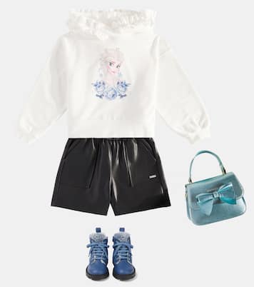 Shearling-lined leather ankle boots | Monnalisa