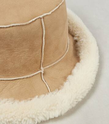 Wendbarer Hut aus Leder und Shearling | Brunello Cucinelli