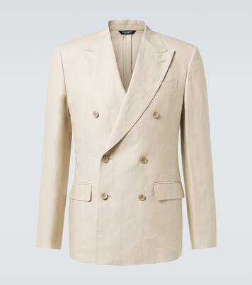 Double-breasted linen blazer | Dolce&Gabbana