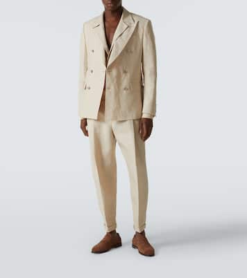 Double-breasted linen blazer | Dolce&Gabbana