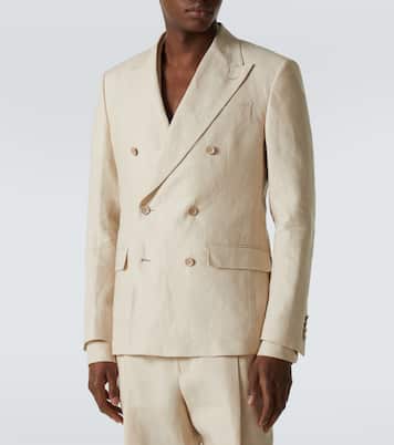 Double-breasted linen blazer | Dolce&Gabbana