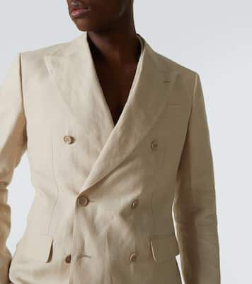Double-breasted linen blazer | Dolce&Gabbana