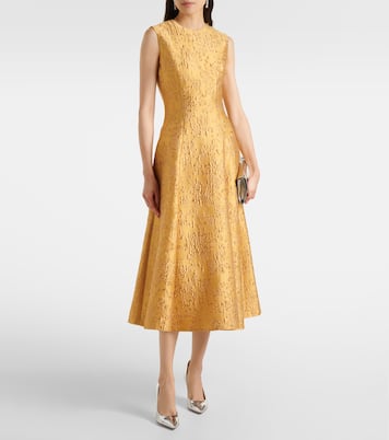 Robe midi Mara en jacquard à fleurs | Emilia Wickstead