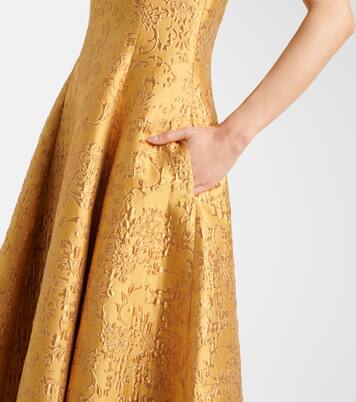 Robe midi Mara en jacquard à fleurs | Emilia Wickstead