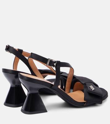Bow-detail slingback pumps | Ganni