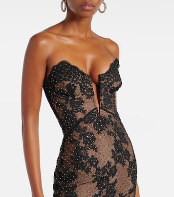 Embellished sheer lace gown | Self-Portrait