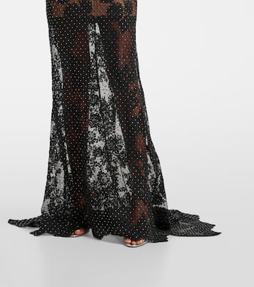 Embellished sheer lace gown | Self-Portrait