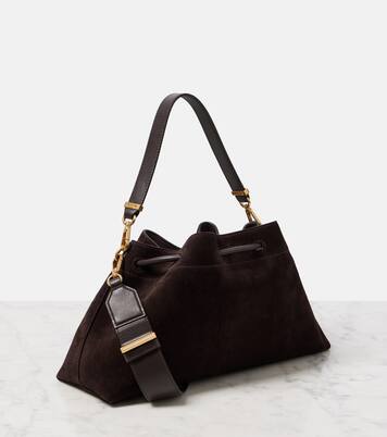 Bon Bon Small suede bucket bag | Jimmy Choo