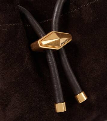 Bon Bon Small suede bucket bag | Jimmy Choo