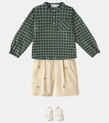 Christian embroidered cotton Bermuda shorts | Bonpoint