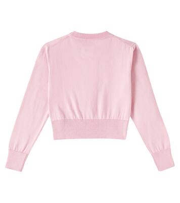 Logo embellished cotton sweater | Dolce&Gabbana Kids
