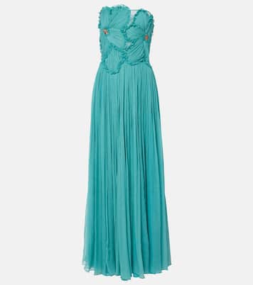Adamaris embellished silk-blend chiffon gown | Costarellos