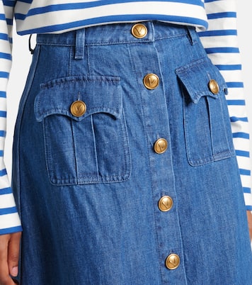 Falda midi de denim | Valentino