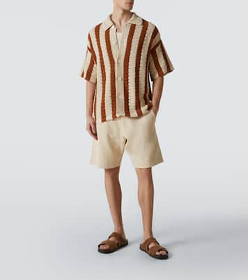 Thomas crochet cotton bowling shirt | Orlebar Brown