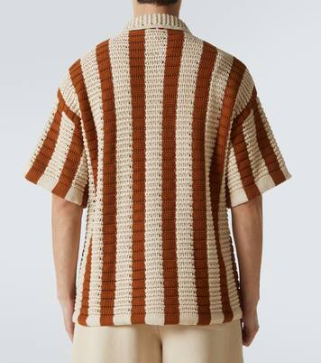 Thomas crochet cotton bowling shirt | Orlebar Brown