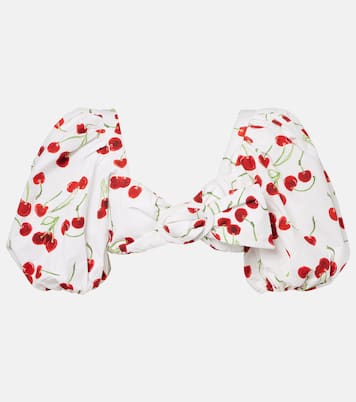 Printed cotton bandeau top | Adriana Degreas