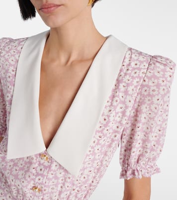 Abito midi Flower in seta | Alessandra Rich