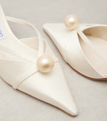 Bridal Sana 50 embellished satin mules | Jimmy Choo