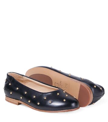 Embellished leather ballet flats | Chloé Kids