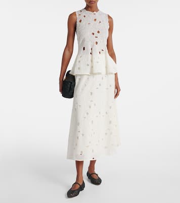 Top Ali in organda di cotone con stampa floreale | Ulla Johnson