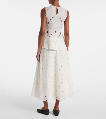 Top Ali in organda di cotone con stampa floreale | Ulla Johnson