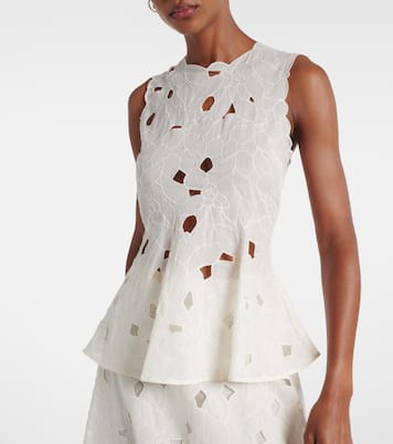 Top Ali in organda di cotone con stampa floreale | Ulla Johnson