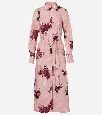 Floral cotton poplin shirt dress | Erdem