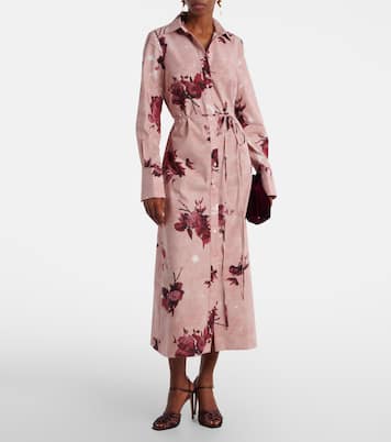 Floral cotton poplin shirt dress | Erdem