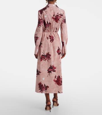 Floral cotton poplin shirt dress | Erdem