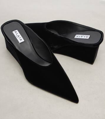 Cube 75 velvet wedge mules | Alaïa