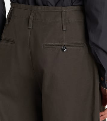 High-rise cotton twill wide-leg pants | Lemaire