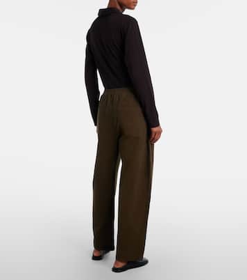 Pantalon barrel Chloe à taille haute en coton | Leset