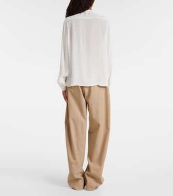 Schluppenbluse aus Georgette  | Tory Burch