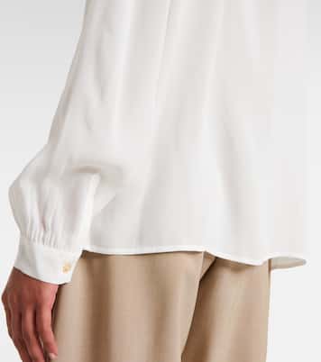 Schluppenbluse aus Georgette  | Tory Burch