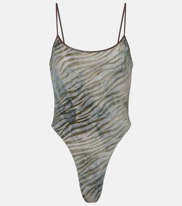 Zebra-print bodysuit | Jacques Wei