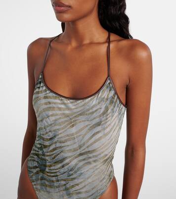 Zebra-print bodysuit | Jacques Wei